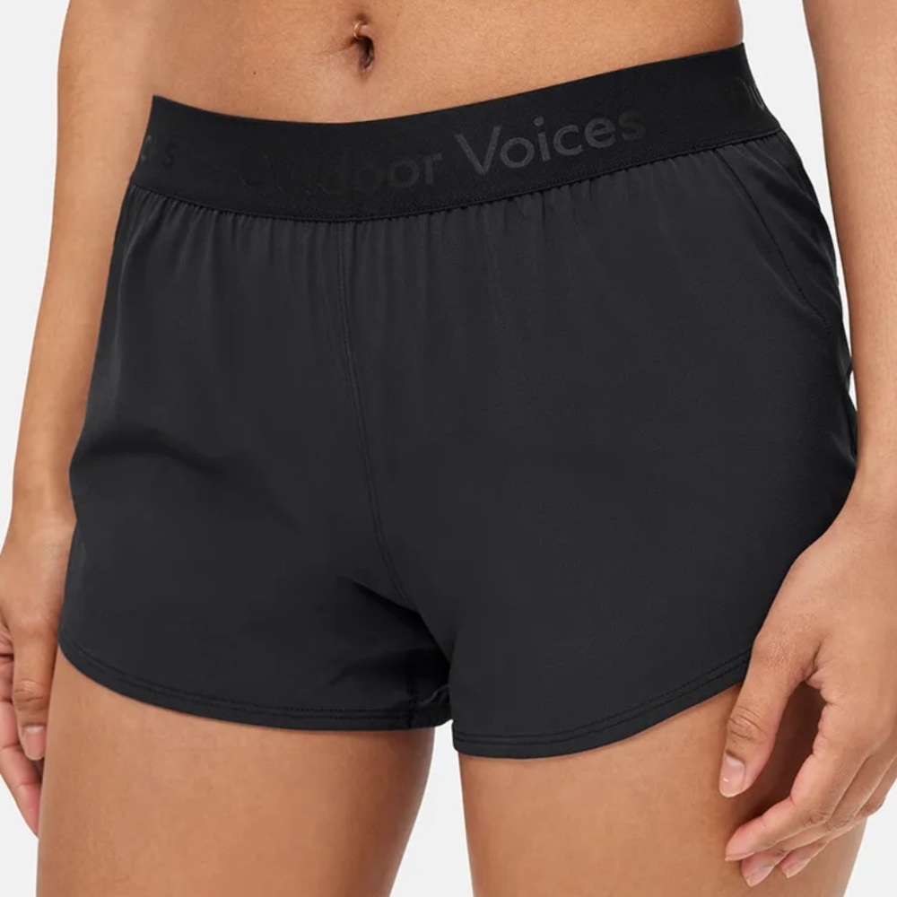 Outdoor Voices Relay 3” Short - Black, Size Large